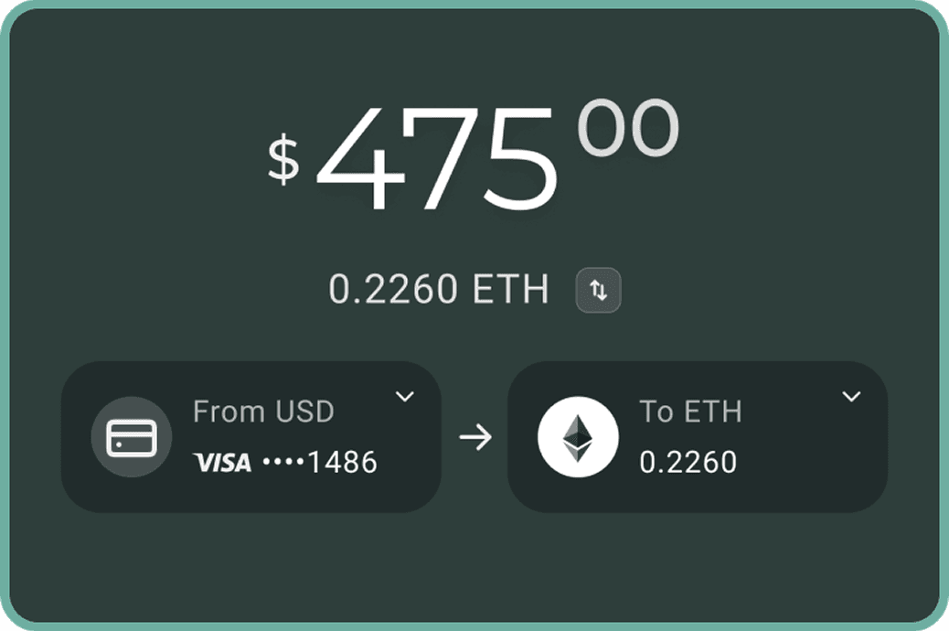 Pick a coin. Enter a dollar amount. Swipe.